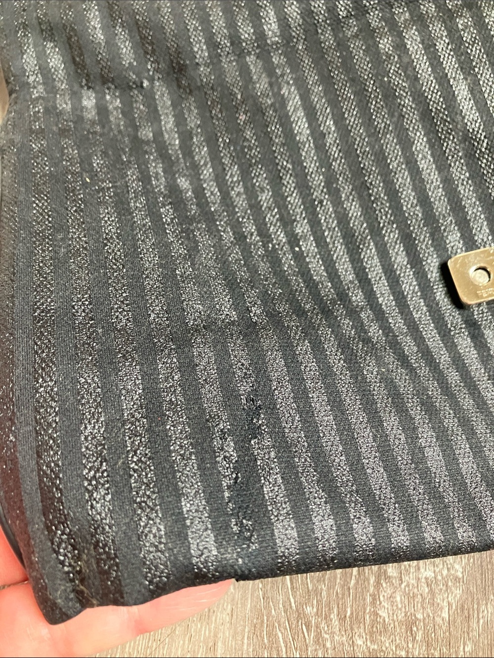 Fendi Vintage Coated Stripe Envelope Clutch - Picture 14 of 17